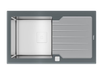 Teka DIAMOND RS15 1B 1D 86 ST skleněný dřez