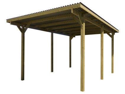 Dřevěný přístřešek na auto 606 (3x5 m)