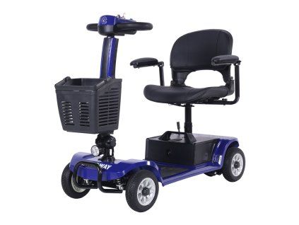 Elektrický čtyřkolový vozík RACCEWAY® SPLIT, modrý