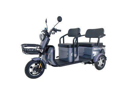 Elektrický dvousedadlový vozík RACCEWAY® E-BUS, fialový