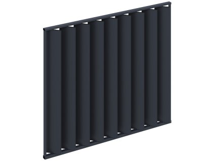 3m wide vertical tilting aluminum panel anthracite open 3