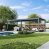 Luxusní ELEKTRICKÁ bioklimatická pergola  PRESTIGE 8x4 m, hliník - volně stojící