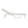 BASIC PLUS hliníkové lehátko - bílá/světle šedá