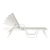 BASIC PLUS hliníkové lehátko - bílá/světle šedá