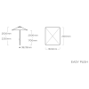 Slunečník KETTLER EASY PUSH 150x210 cm - matný antracit/světle šedá - voděodolný