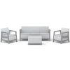 SCANDI LINEA 3 SEATERS SET - Ash grey/Storm grey