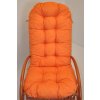 Polstr na houpací křeslo oranžový melír