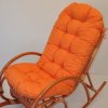 Polstr na houpací křeslo oranžový melír