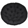 Polstr na křeslo papasan 110 cm černý kepr