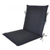 Polstr na zahradní křeslo UNI s nízkým opěradlem - látka tmavě šedý melír