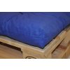 Polstry na paletový nábytek s opěrkou - látka modrý melír
