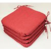Sedák 40x40 cm látka vínový melír - set 4 kusy