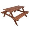 PIKNIK zahradní set dřevěný - 200 cm - mořený