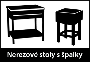 Nerezové stoly a špalky