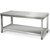 Pracovní stůl ECO z nerezové oceli - 1800x600mm - se spodní policí a bez obkladového panelu