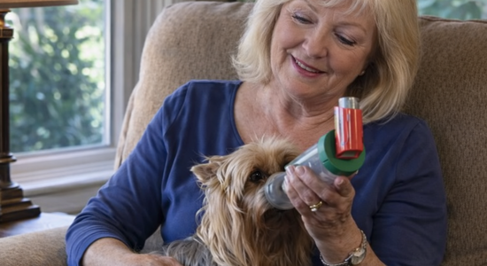 Jak dát psovi inhalátor