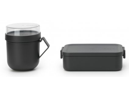 Make & Take Lunch Set, 2 pieces Dark Grey 8710755206665 Brabantia 300dpi 2000x2000px 9 NR 28160