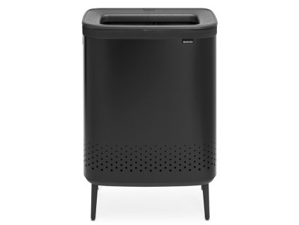 Bo Laundry Bin Hi, 2 x 45L, Plastic Lid Matt Black 8710755200564 Brabantia 96dpi 1000x1000px 7 NR 22114