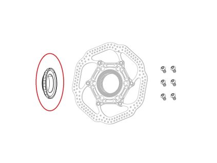 537696 centralni matice pro lockring kotouce sram logo 1ks
