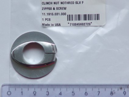 537495 clinch nut non threaded silver front zipp 88 with screw
