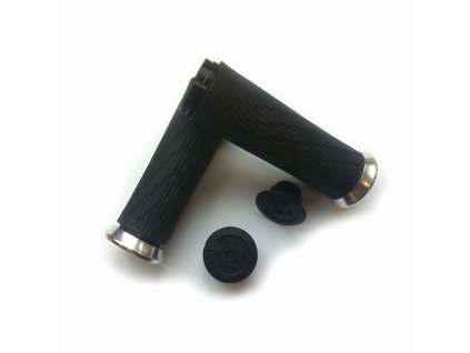 537261 locking gripy pro grip shift integrated 100mm se stribrnou objimkou a s koncovkou riditek