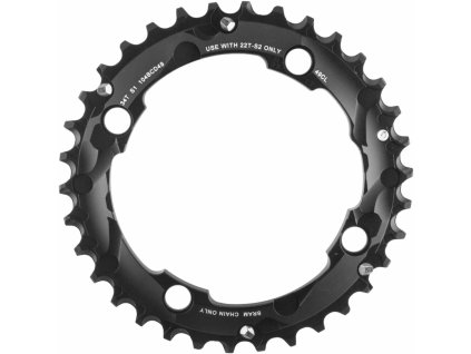 539196 prevodnik mtb 34t 104 al5 2x10 medium pin blast black