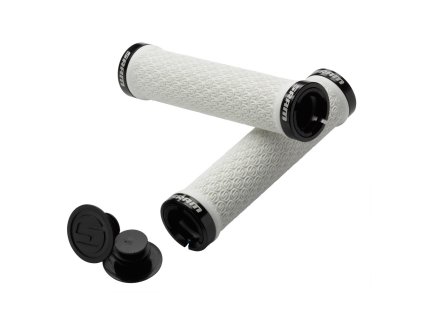 537180 sram locking gripy bile s objimkami a s koncovkami riditek