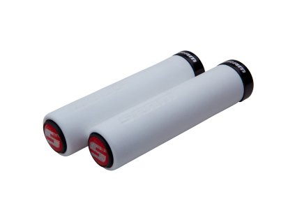 537213 sram locking gripy penove 129mm bile s cernou objimkou a s koncovkami riditek