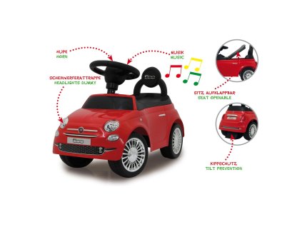 push car fiat 500 red
