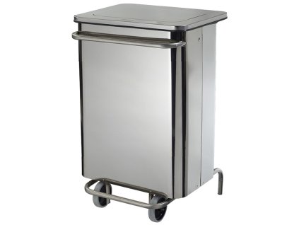 Mobilni pedalovy odpadkovy kos nerez ocel 70 L Rossignol 57256