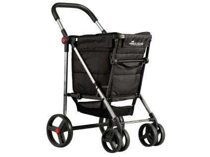 Skladaci nakupni vozik Rolser na koleckach cerna