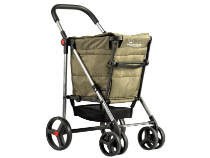 Skladaci nakupni vozik Rolser na koleckach khaki