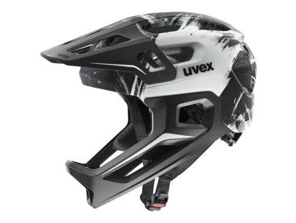 29137 uvex helma react jr fullface black white matt