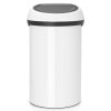 108686 Touch Bin 60L White White Lid 01