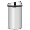 671 1 kos touch bin 60l metalicka seda