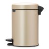 NewIcon Pedal Bin, 3L Metallic Gold 8710755304408 Brabantia 300dpi 2000x2000px 9 NR 21958
