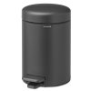 NewIcon Pedal Bin, 3L Mineral Infinite Grey 8710755200465 Brabantia 96dpi 2000x2000px 9 NR 35810