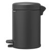 NewIcon Pedal Bin, 3L Mineral Infinite Grey 8710755200465 Brabantia 96dpi 2000x2000px 9 NR 35815