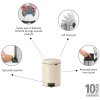 NewIcon Pedal Bin, 5L Soft Beige 8710755149900 Brabantia 96dpi 2000x2000px 9 NR 34243