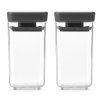 Tasty+ Stackable Canister, Set of 2 Dark Grey 8710755101137 Brabantia 96dpi 2000x2000px 9 NR 35051
