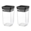 Tasty+ Stackable Canister, Set of 2 Dark Grey 8710755101137 Brabantia 96dpi 2000x2000px 9 NR 35050