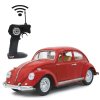 vw beatle rc diecast 1 18 red 27mhz