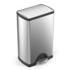 Odpadkovy kos pedalovy obdelnikovy matna ocel 38L Simplehuman CW1814