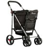 Skladaci nakupni vozik Rolser na koleckach cerna