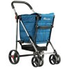 Skladaci nakupni vozik Rolser na koleckach modra
