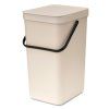 Sort & Go Waste Bin, 16L Soft Beige 8710755251740 Brabantia 96dpi 2000x2000px 9 NR 53775