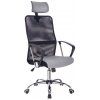 14374 kancelarska zidle prezma black grey cerna seda