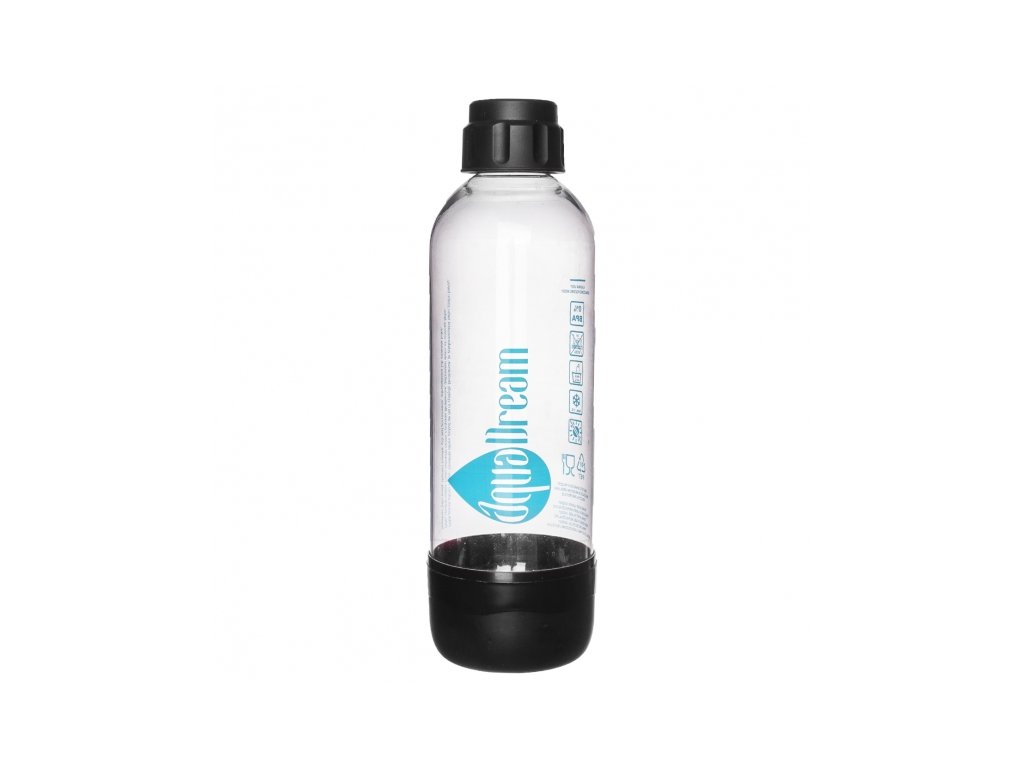 Fľaša plast, Aquadream, 1,1 l, čierna