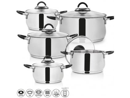 Sada nerezového riadu DALIE, 10 dielov