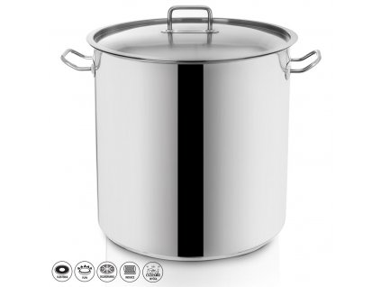 Hrniec nerezový s pokrievkou, STOCK, 35 l